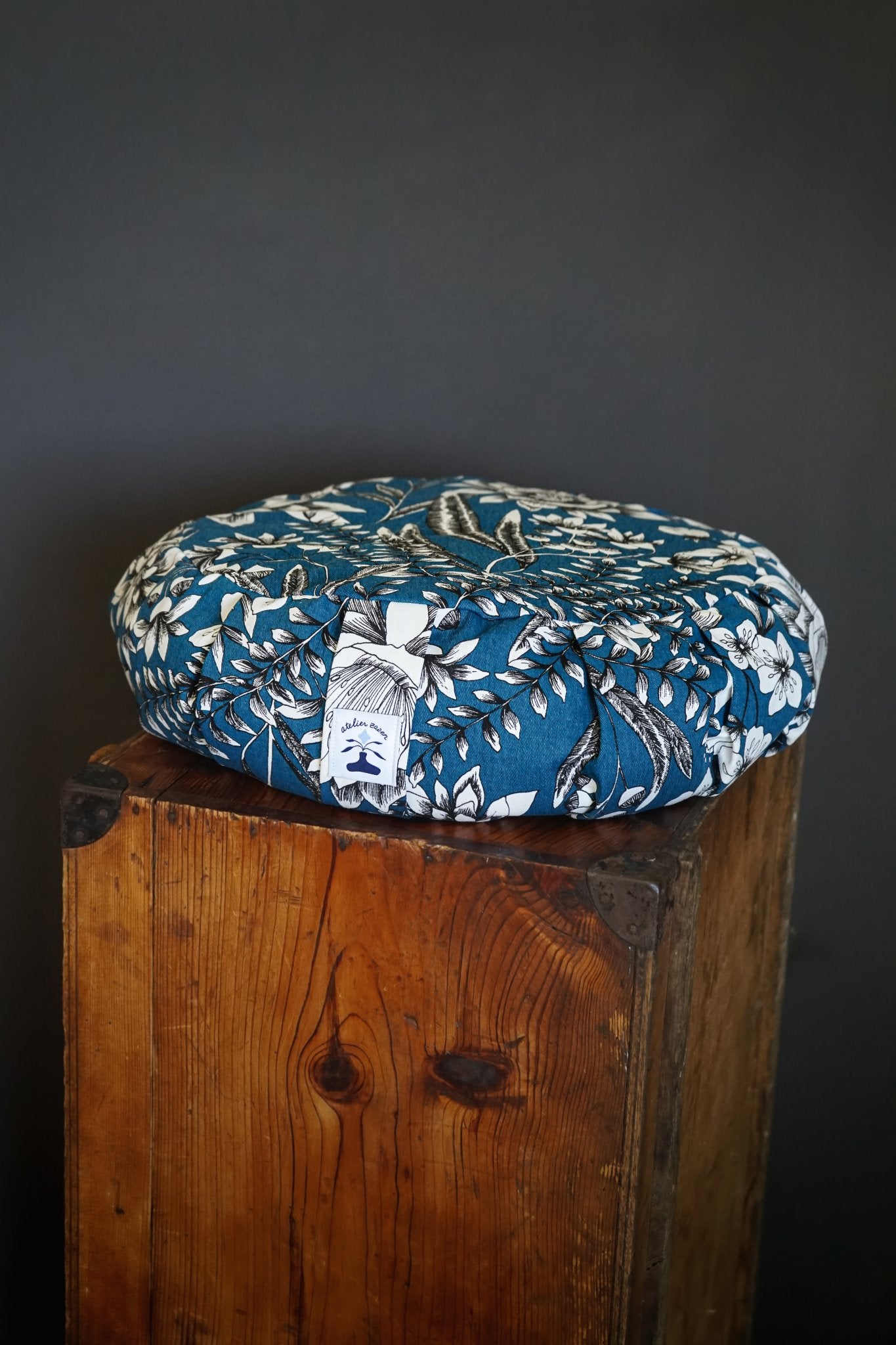Meditation cushion • large format - duck blue