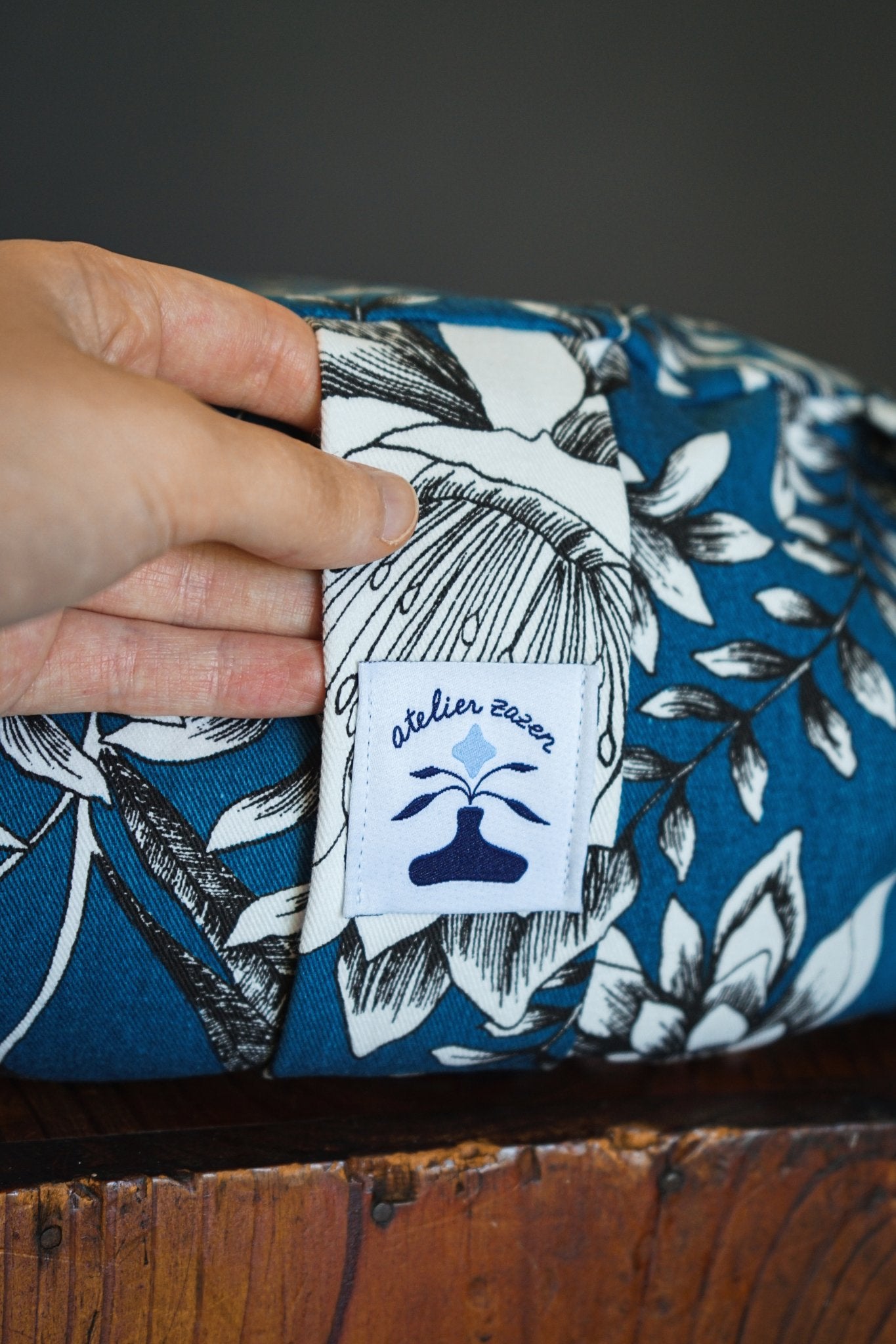 Meditation cushion • large format - duck blue