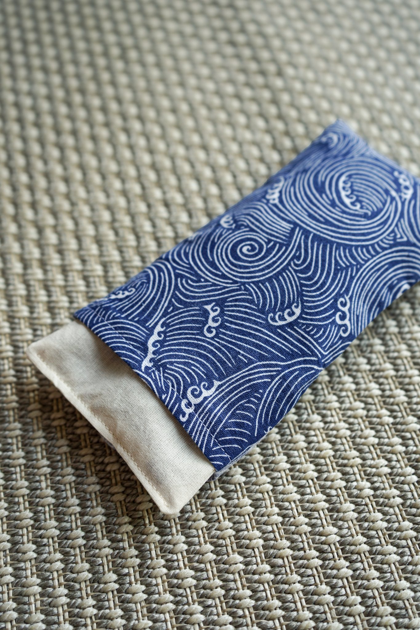 Masque relaxant aux graines de lin • indigo – Fait main en France